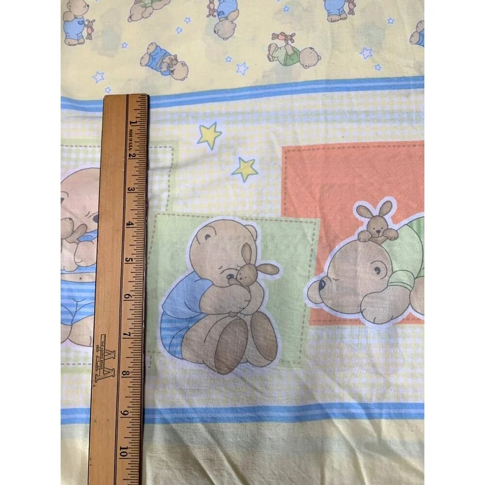 Vintage Concord Twinkle Bear Nursery Fabric 1 yard Cotton Blend Baby Print Yello